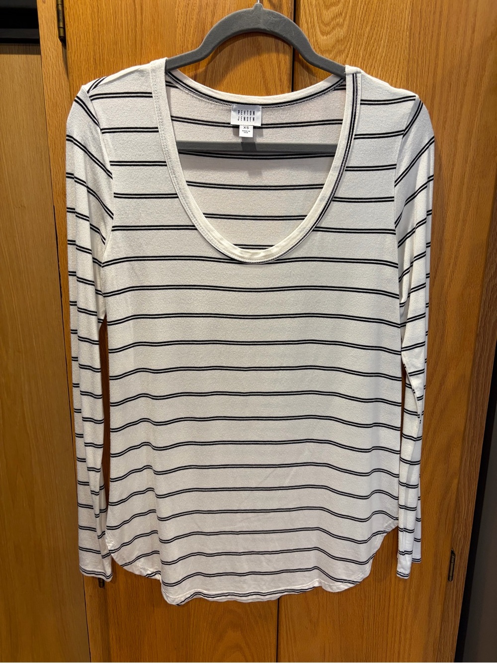 Peyton Jensen-2 Women’s White & Black and Black & White long sleeve Tops